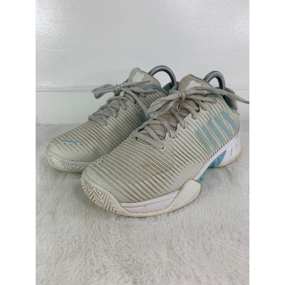 K-Swiss Surgelite Women's 96807-089 White/Blue Dura Wrap Flex Sneakers Size 7